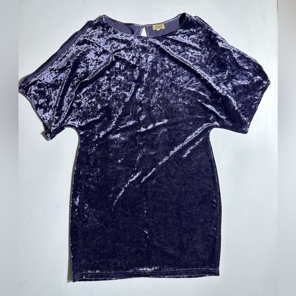 Piko 1988 Deep Blue Velvet Mini Dress